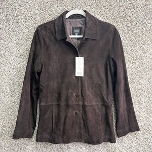 Eileen Fisher Brown Leather Jacket